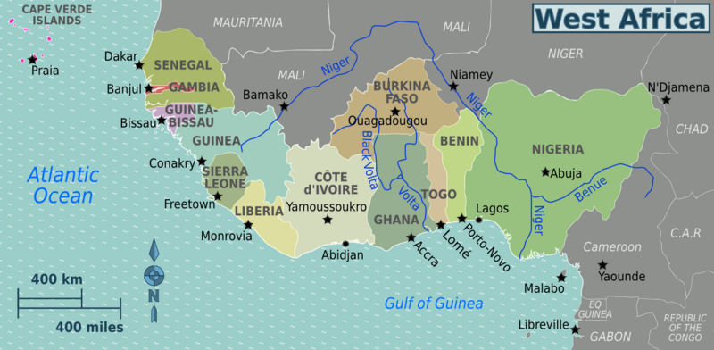 Die Länder von Westafrika
