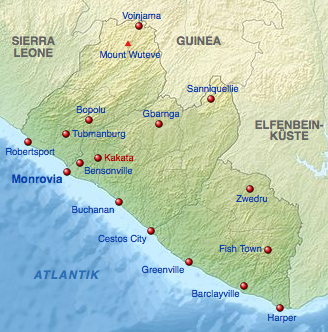 Karte von Liberia (c) Diederis