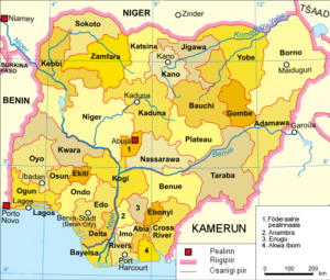 Nigeria_politische-Karte-