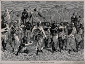 Araber-Sklavenverschleppung-durch-Sahara-Zeichnung-autor-unbekannt-wikimedia-commons-CC-BY-4.0