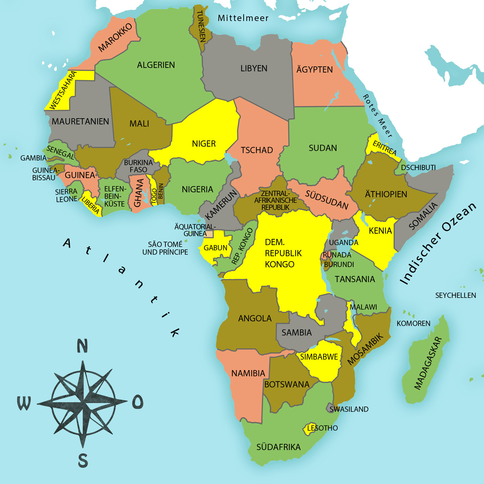 afrikas karta länder Coqrafiya.blogspot-atlas: afri̇ka - Europa Karta